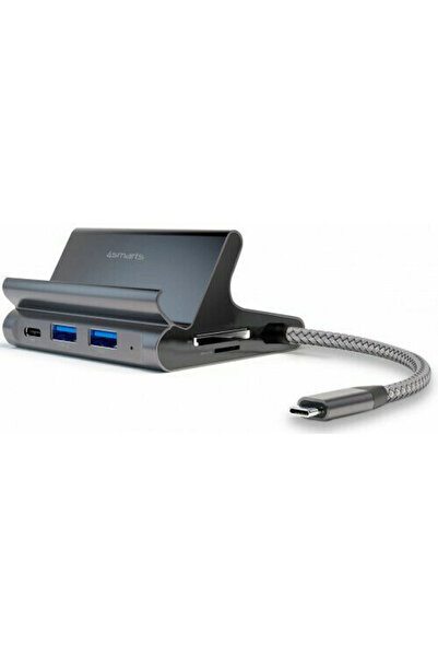 4smarts Διανομέας USB 3.1 με 3 θύρες USB και σύνδεση USB-C, Γκρι Κωδικός: 456337