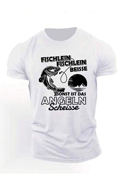 23ERVA FISCHLEIN BEISSE Men's Short Sleeve T-Shirt - Soft Pure Cotton Fabric,...