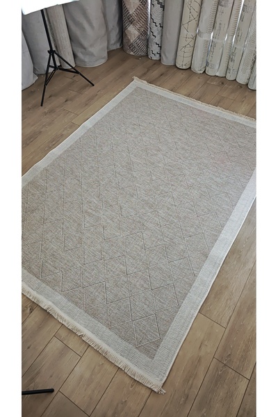DERDA HALI Sisal Halı Kaymaz Taban Pamuklu Dokuma Makine Halısı