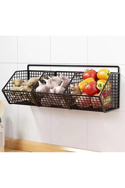 Aissiora Wall Mounted Pantry Shelves for Storage, Wall Hanging Baskets for Ki...