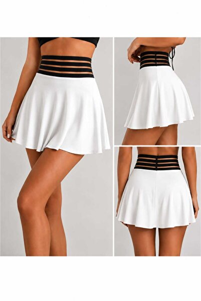 Yenicici Mini Skirt High Waist Flared Skirt Sports Skirt Tennis Skirt Yoga Sk...