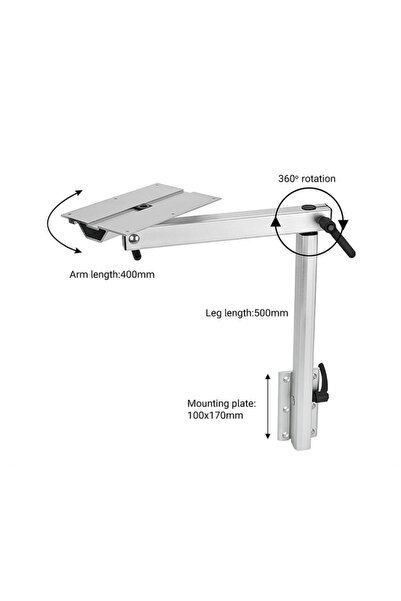 SUGA 360° Dönebilen Karavan & Tekne Masa Ayağı