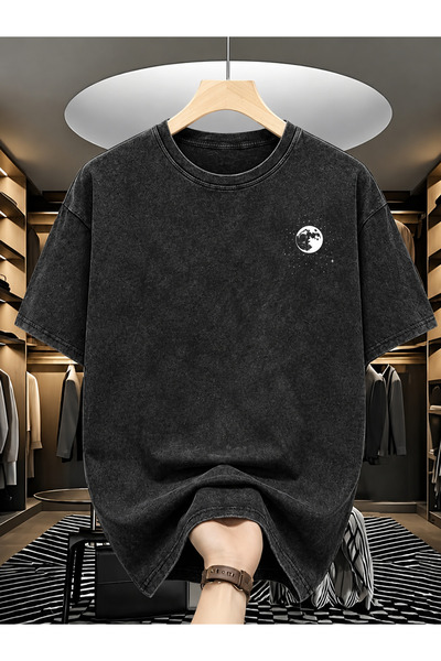 HOFFNUNG Unisex Oversize Vintage Washed Street Style Μόδα του δρόμου Βαμβακερ...