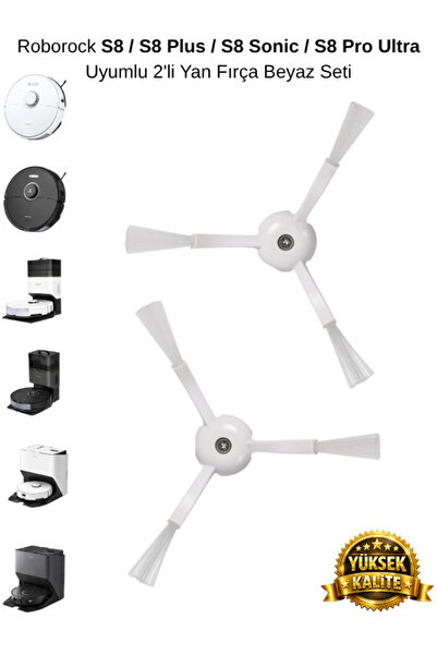 Roborock S8 / S8 Plus / S8 Sonic / S8 Pro Ultra Robot Süpürge Uyumlu 2'li Bey...