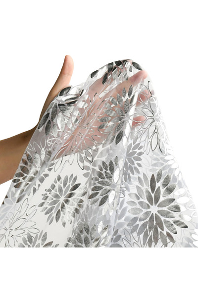 OEM Traversă de masă decorativă de Crăciun, albă strălucitoare, 70x300 cm
