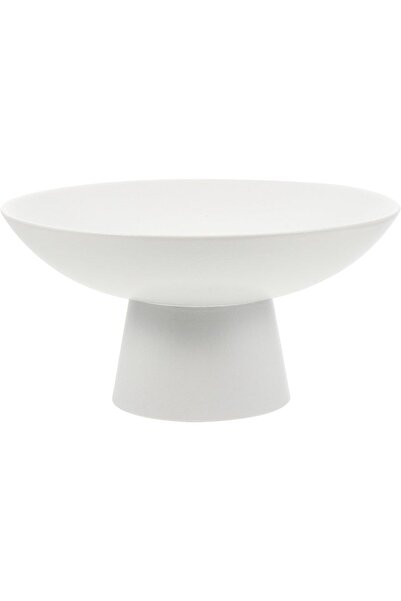 OEM Fructieră ceramică decorativă albă de 3 inch, cu suport