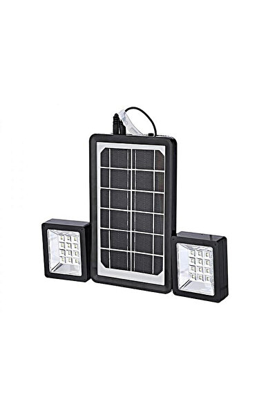 OEM Ηλιακό Σύστημα Φωτισμού 6V 3W, με Φωτοβολταϊκό Πάνελ και 2 προβολείς Led,...