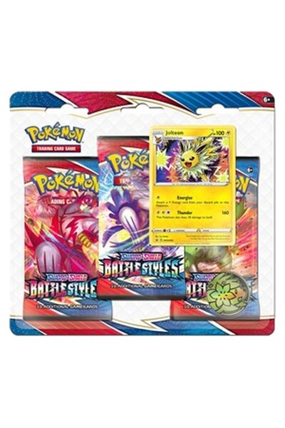 Pokemon Stiluri de luptă: Jolteon Pachet de 3 bucăți în blister