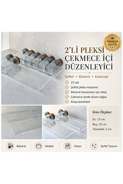Genel Markalar 2'Lİ ÇEKMECE DÜZENLEYİCİ (ŞEFFAF PLEKSİ)