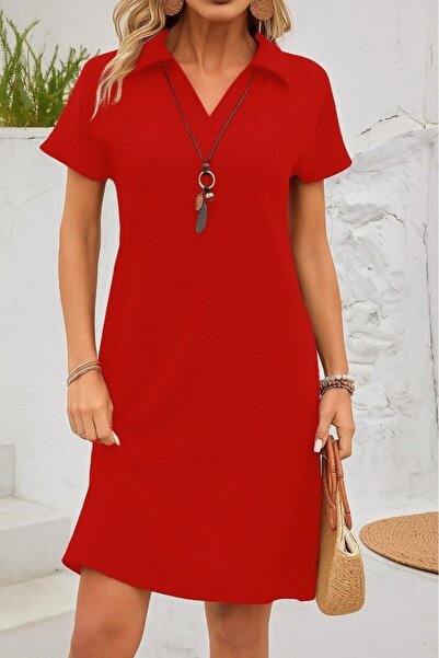 Veraura Lifestyle Women's Short Sleeve V Neck Wrap Dress