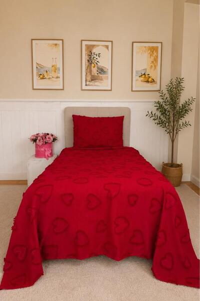 Çeyiz Diyarı Pure Love 2 Piece Single Pique Set Red