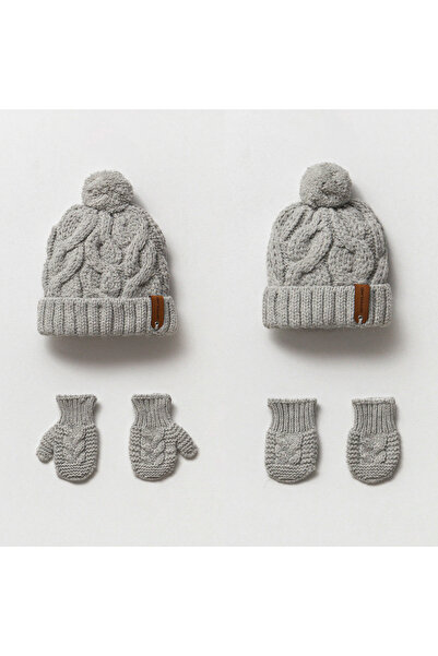 cskticaret Ni̇pperland Unisex 0/6-6/12 Months Embroidered Beanie Gloves