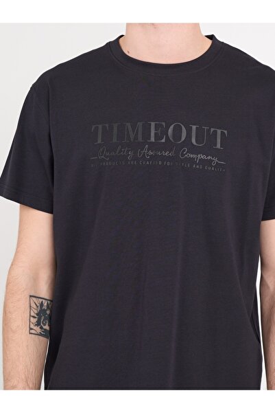 Timeout - Tricou barbat cu maneca scurta si imprimeu logo