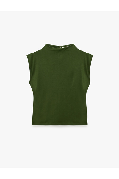 Koton Slim Fit Aksesuarlı Kemer Detaylı Kolsuz Bluz