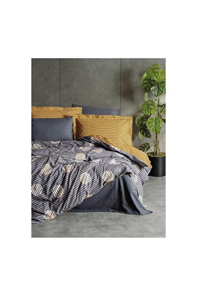 Cotonbox Cotton Box Ranforce Double Duvet Cover Set Strew Gray