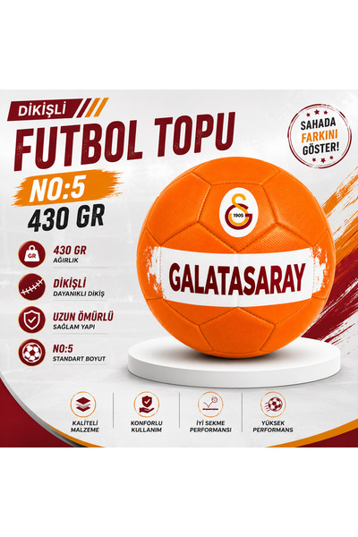 SUDESA OYUNCAK GALATASARAY TARAFTAR TASARIMLI NO:5 DİKİŞLİ FUTBOL TOPU 430 GR...