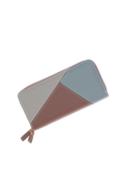 ButicCochet Portofel sintetic de damă, ButicCochet, cu două fermoare, 19x10x4...