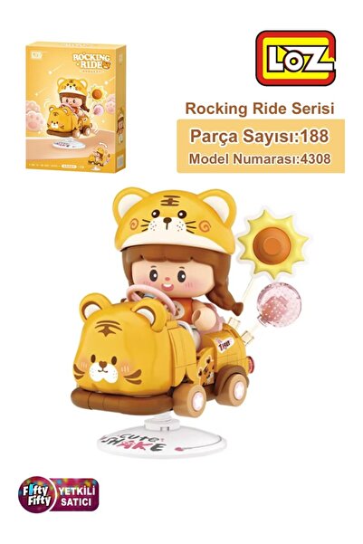 Loz Creative Series Rocking Brown Tiger Model 188 Piece Toy Building Set Fflz...