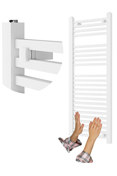 Granitan Radiator baie Bergen, scara, 120x45 cm, 525W, Alb