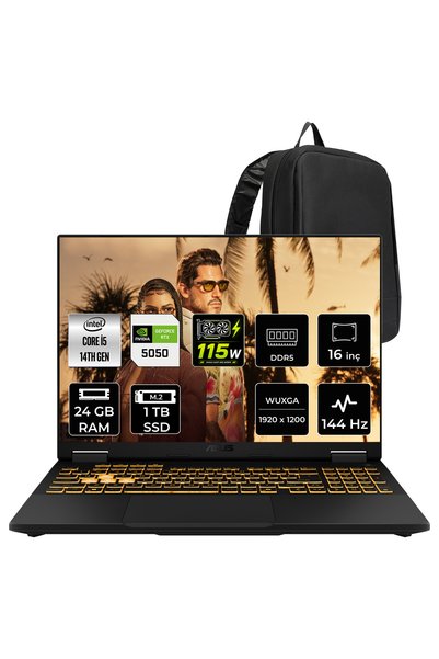 ASUS TUF Gaming F16 Intel Core i5 14450HX RTX 5050 8GB 115W 24GB RAM 1TB SSD ...