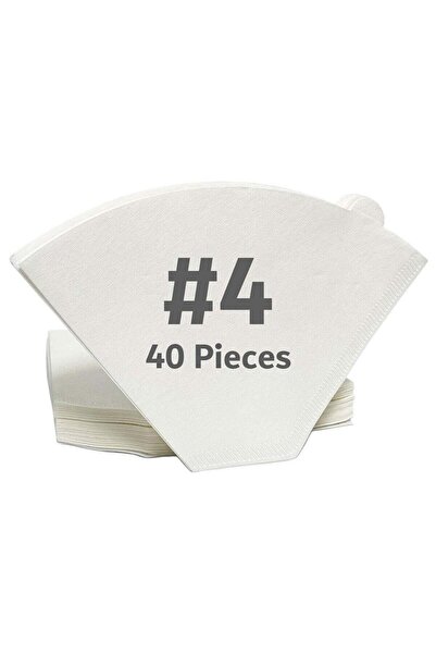 RENOVO Coffee Filters #4 Cone Shape, White, 40 Count Easy to Clean and Conven...