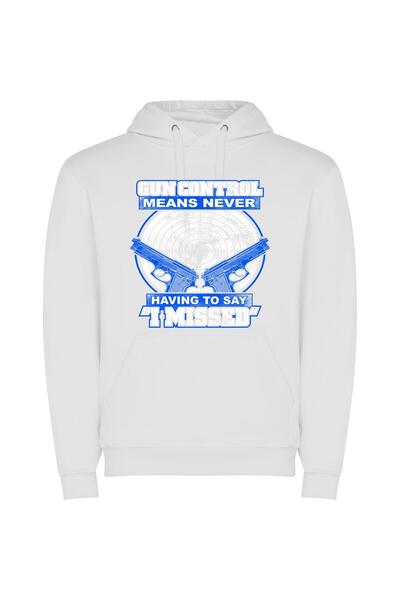 iLovePrints Ultimate Firepower: Unleash, Obey Φούτερ με κουκούλα σε χρώμα Λευκό