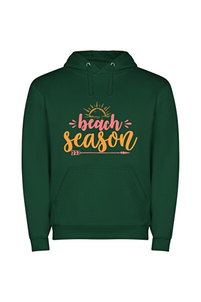iLovePrints Sandy Sunset Escape Φούτερ με κουκούλα σε χρώμα Πράσινο