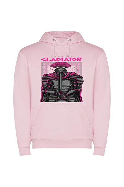 iLovePrints Magical Gothic Warrior Φούτερ με κουκούλα σε χρώμα Ροζ