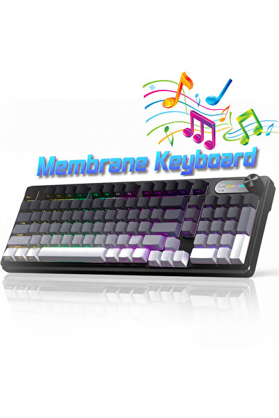 FURYCUBE Tastatură Gaming Wireless FURYCUBE ®   Music PRo, Taste Iluminate RG...