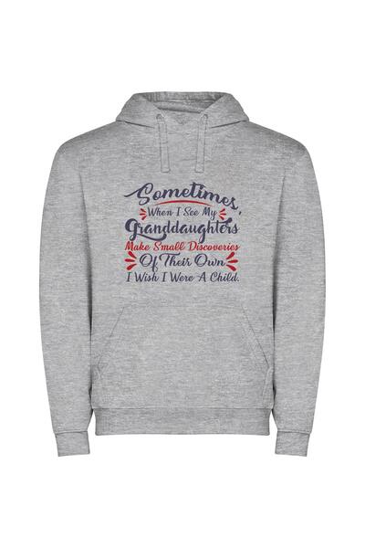 iLovePrints Wishing for Youthful Wonder Φούτερ με κουκούλα σε χρώμα Γκρι