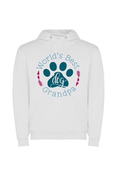 iLovePrints Pawsome Grandpaw and Granny Φούτερ με κουκούλα σε χρώμα Λευκό