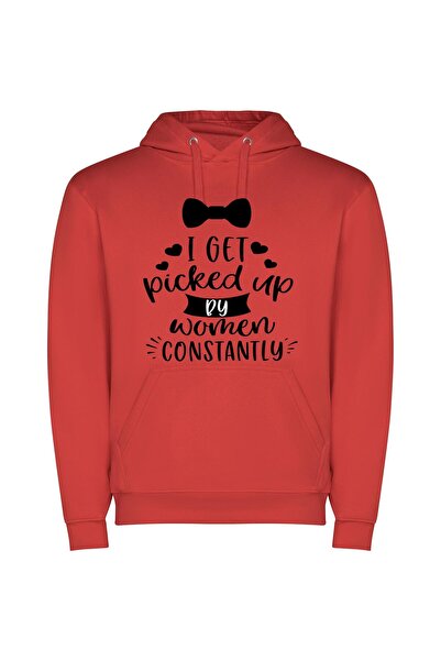 iLovePrints Women's Constant Admirer Φούτερ με κουκούλα σε χρώμα Κόκκινο