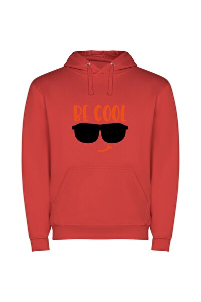 iLovePrints Cool Shades Φούτερ με κουκούλα σε χρώμα Κόκκινο