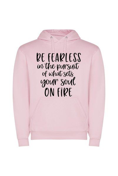 iLovePrints Burning Souls: Fearless Pursuits Φούτερ με κουκούλα σε χρώμα Ροζ