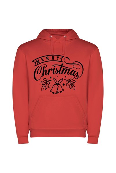 iLovePrints Timeless Festive Elegance Φούτερ με κουκούλα σε χρώμα Κόκκινο