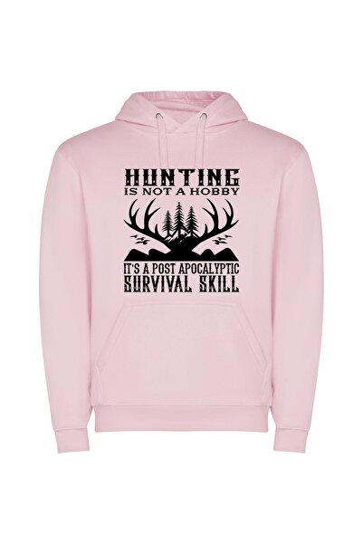 iLovePrints In Time, Post-Apocalyptic Survival Φούτερ με κουκούλα σε χρώμα Ροζ