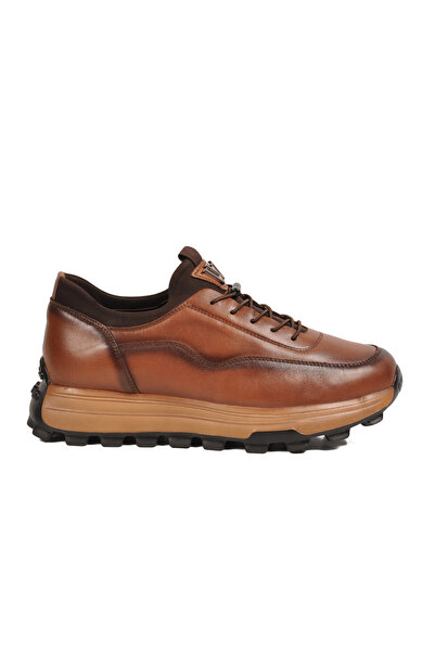 Voyager Taba Premium Genuine Leather Men's Casual Sneaker Memory Thick Sole M...