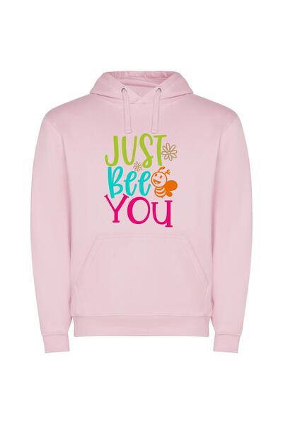 iLovePrints Bee-utifully You Φούτερ με κουκούλα σε χρώμα Ροζ