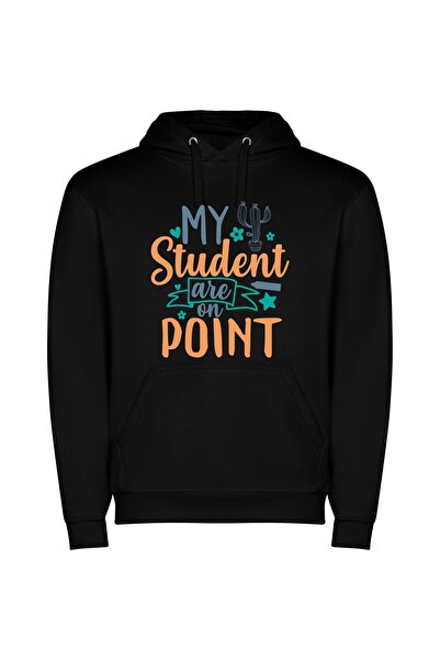 iLovePrints Epsylon's Inspired Student Art Φούτερ με κουκούλα σε χρώμα Μαύρο