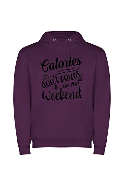 iLovePrints Weekend Indulgence Fitness Fiesta Φούτερ με κουκούλα σε χρώμα Μωβ