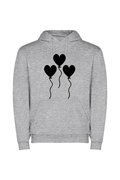 iLovePrints Pixel Noir Character Sprite Φούτερ με κουκούλα σε χρώμα Γκρι