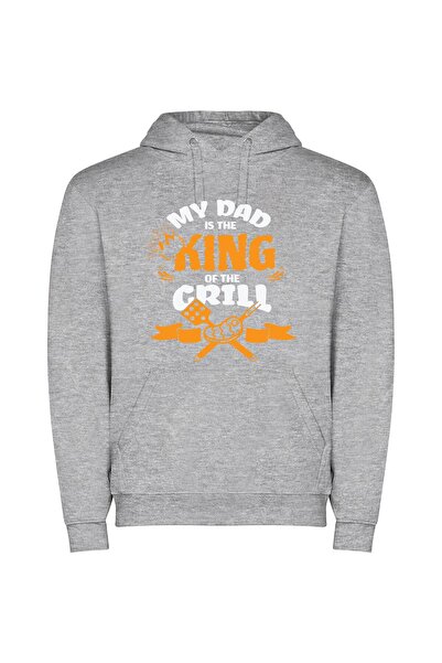 iLovePrints Grill Royalty Ready Feast Φούτερ με κουκούλα σε χρώμα Γκρι