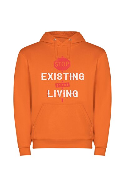 iLovePrints Stop & Elevate: An Exciting Existence Φούτερ με κουκούλα σε χρώμα...