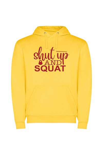 iLovePrints Sleek Sweat and Squats Φούτερ με κουκούλα σε χρώμα Κίτρινο