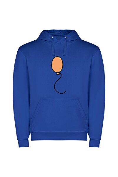 iLovePrints Whimsical Balloon Delight Φούτερ με κουκούλα σε χρώμα Μπλε
