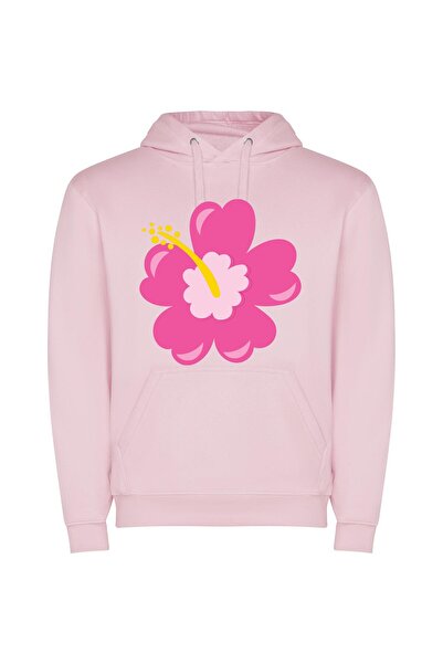iLovePrints Blooming Colors Φούτερ με κουκούλα σε χρώμα Ροζ