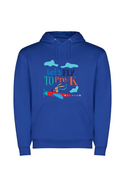 iLovePrints Colorful Pre-K Adventure Φούτερ με κουκούλα σε χρώμα Μπλε