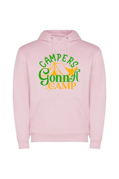 iLovePrints Tentastic Summer Camp Φούτερ με κουκούλα σε χρώμα Ροζ