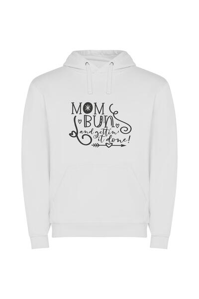 iLovePrints Monochrome Love Connection Φούτερ με κουκούλα σε χρώμα Λευκό