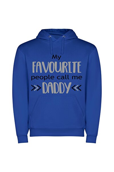 iLovePrints Daddy's Classy Favorite People Φούτερ με κουκούλα σε χρώμα Μπλε